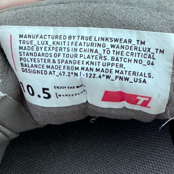 MENS | TRUE LUX KNIT by True Linkswear Street Golf Shoes Sz 10.5 preowned - Picture 12 of 12